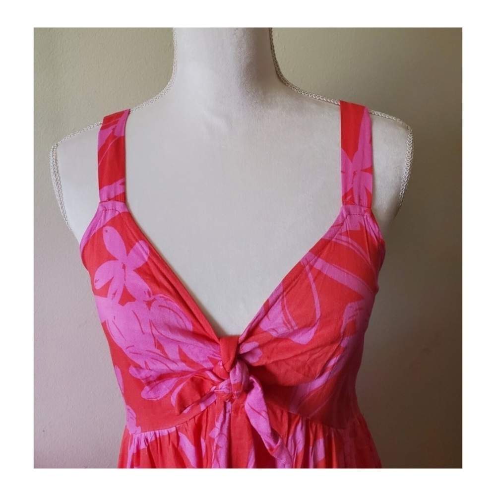 Japna Pink Floral Maxi Dress / Coverup - Picture 3 of 6